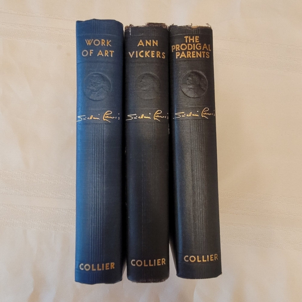 Sinclair Lewis 3 Book Set The Prodigal Parents, Ann Vickers & Work Of Art